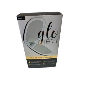 Glo Tech LED Compact Mirror in Black New Open Box
